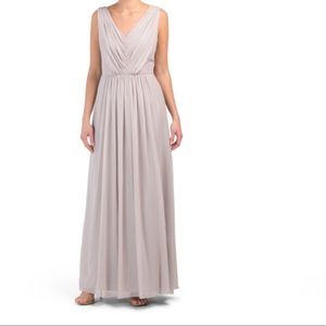 Lux V-Neck Chiffon Gown Size 2 NWT